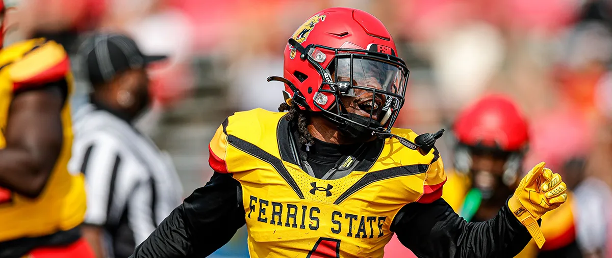 football player on a football field