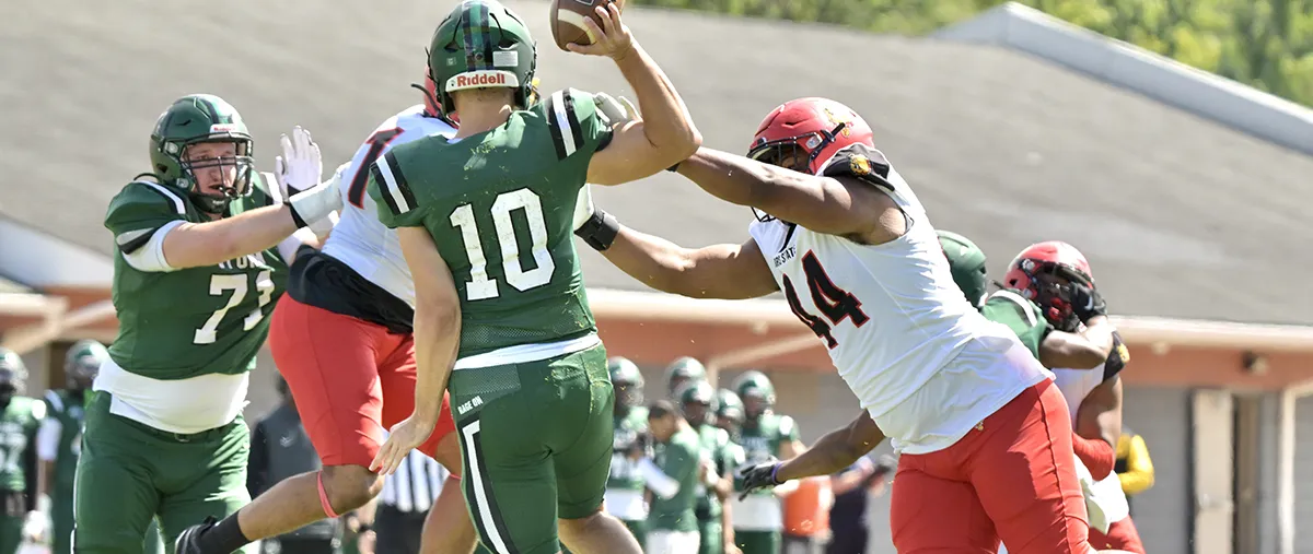 ferris state football player tackles opposing player