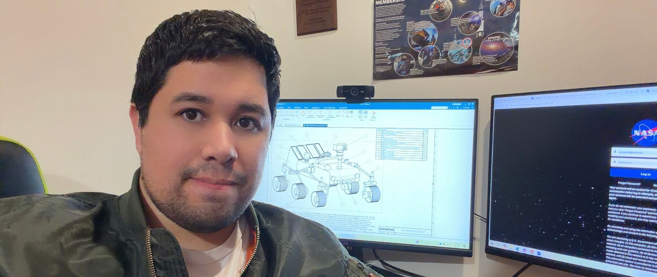 Ferris State alum Francisco Vasquez working on a NASA project.