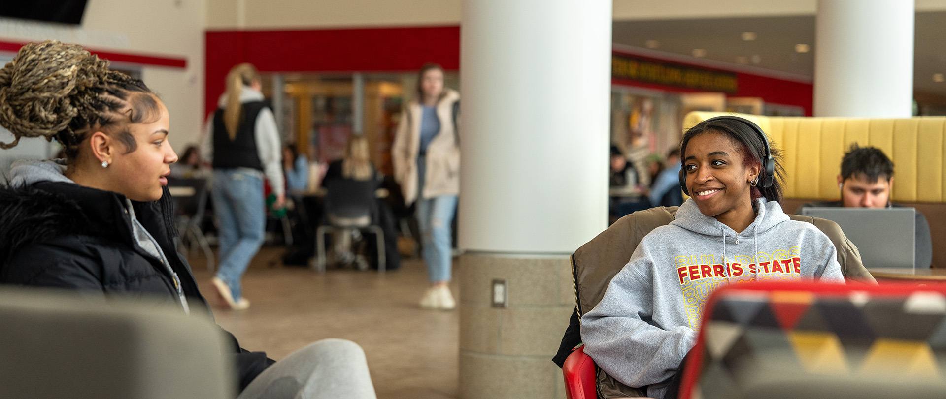 Students on the campus of Ferris State