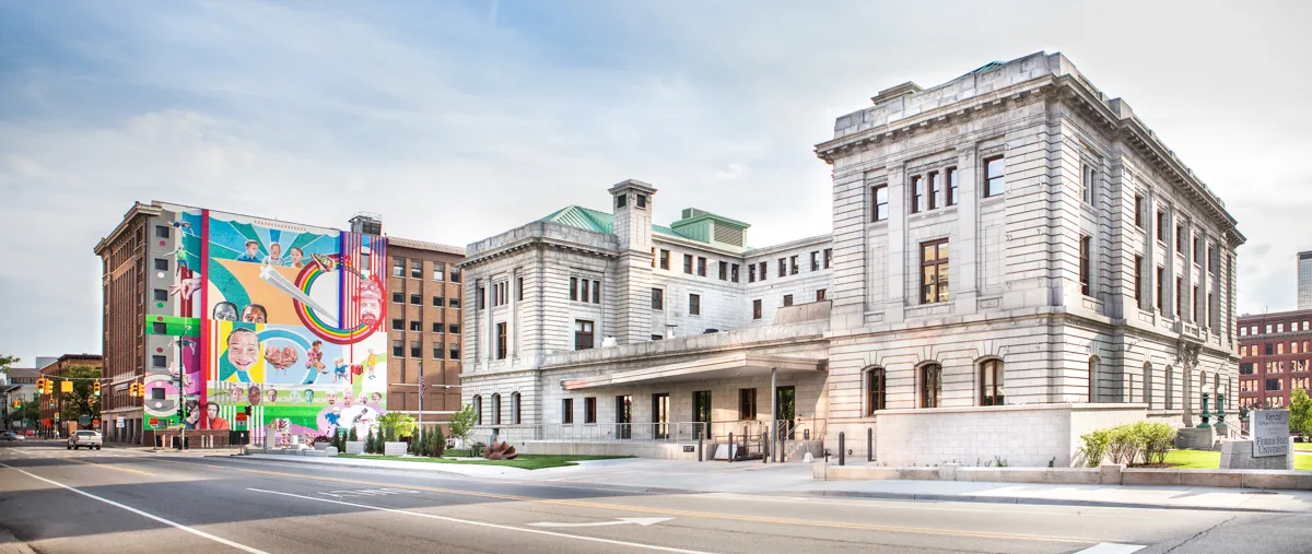 street view of KCAD buildings in Grand Rapids