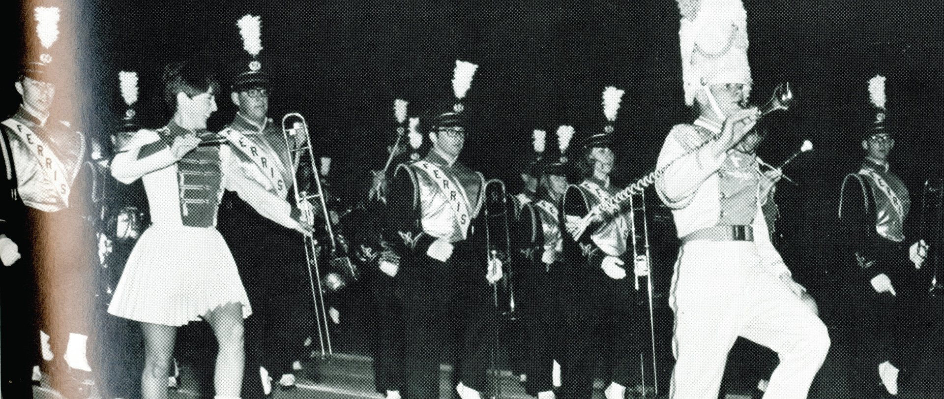 Archive photo of the Ferris State Marching Band
