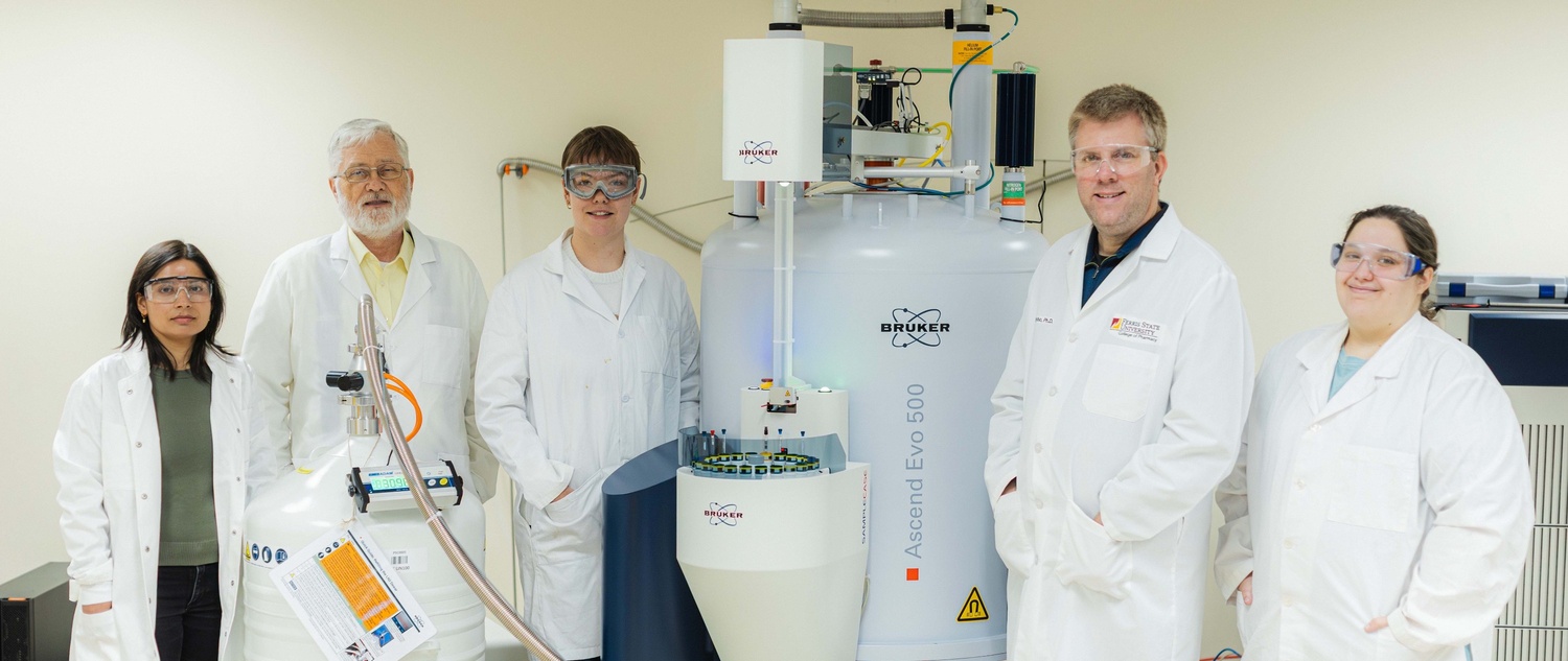 From left to right: Dr. Namrata Khanal, Dr. Sky Pike, Sophie Derusha, Dr. Eric Nybo, Senna Andrews