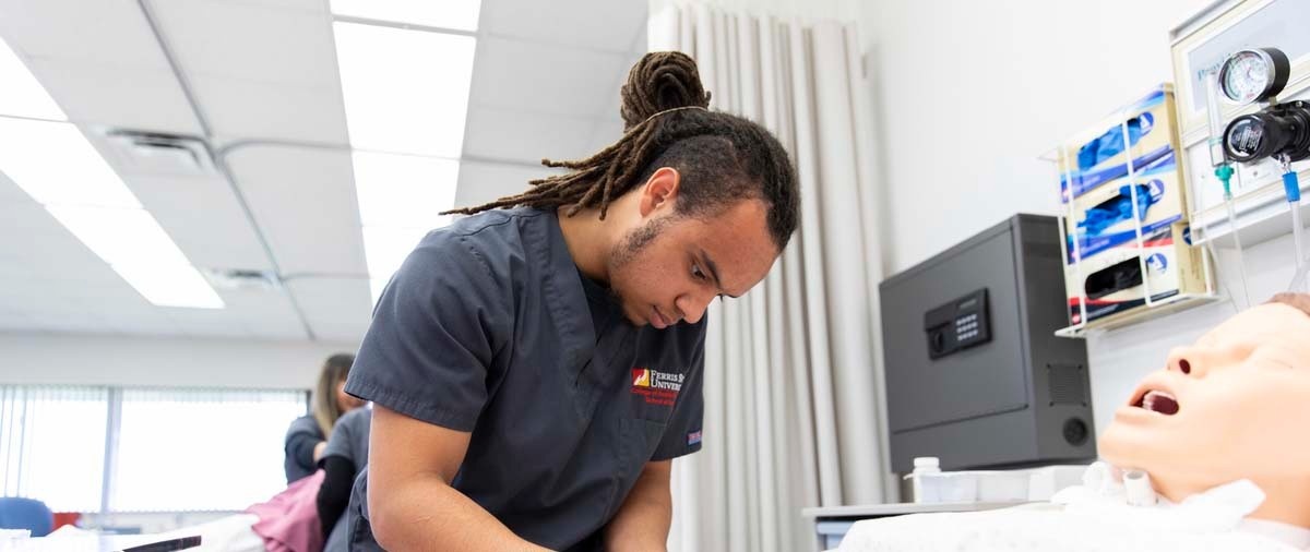 Student working during lab