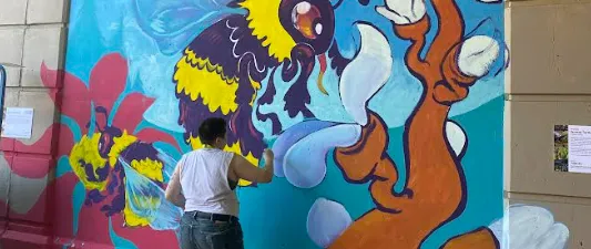 illustration program alum paints mural