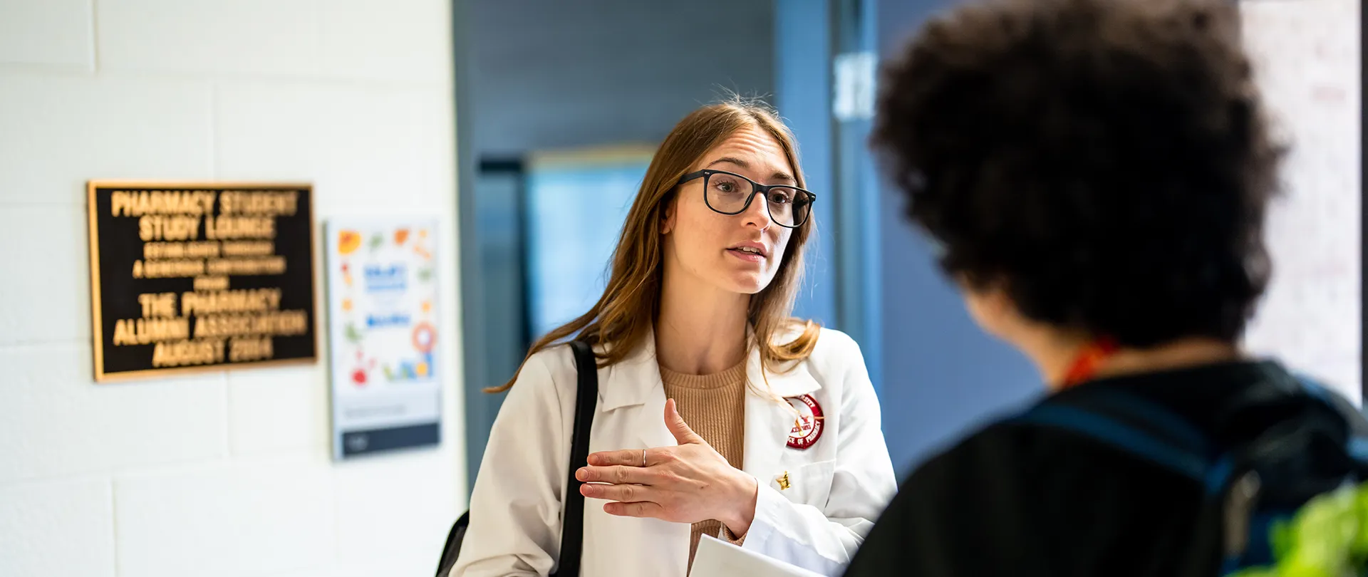 Public health student in the field.
