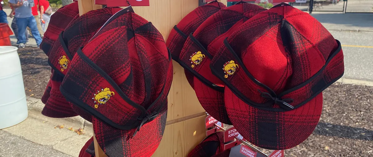 hats hanging for sale outside