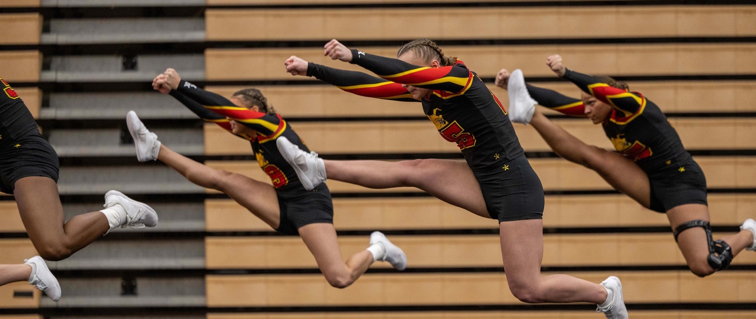 Action shot of STUNT athletes