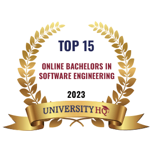 Graphic reading "Best online software engineering program of 2023"