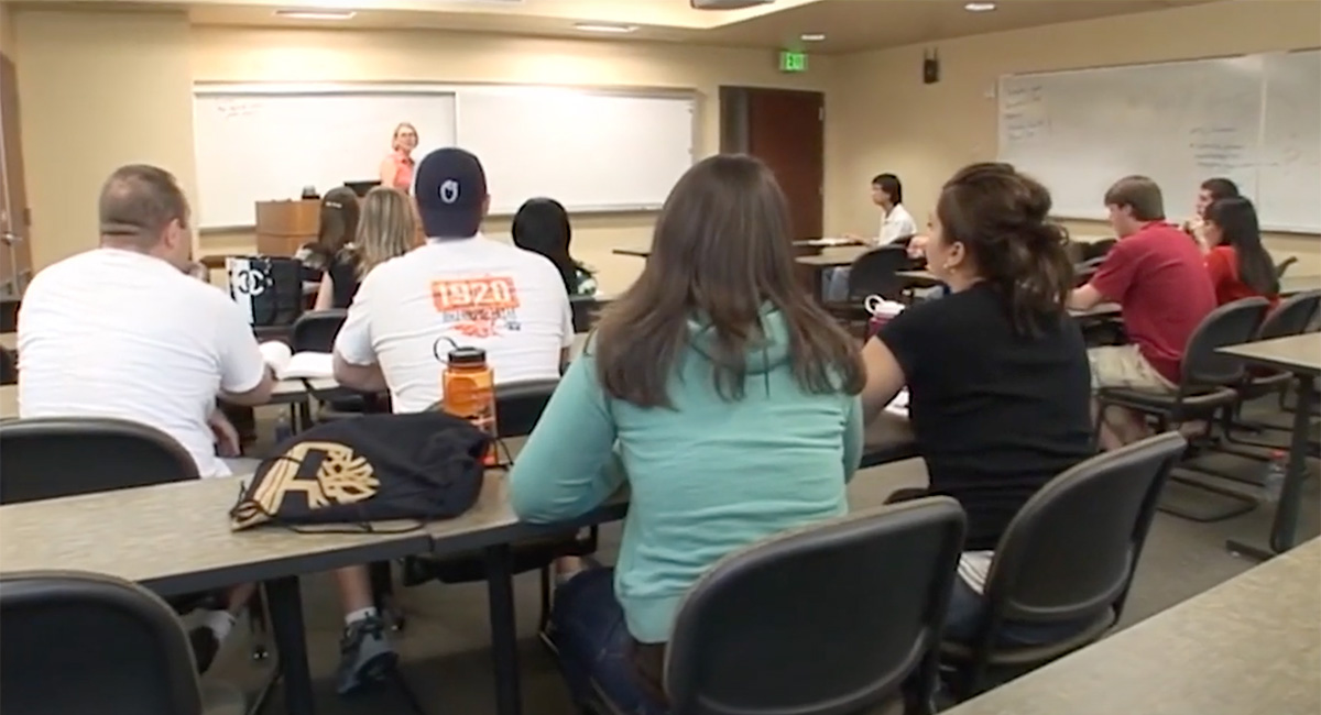 Students in a classroom