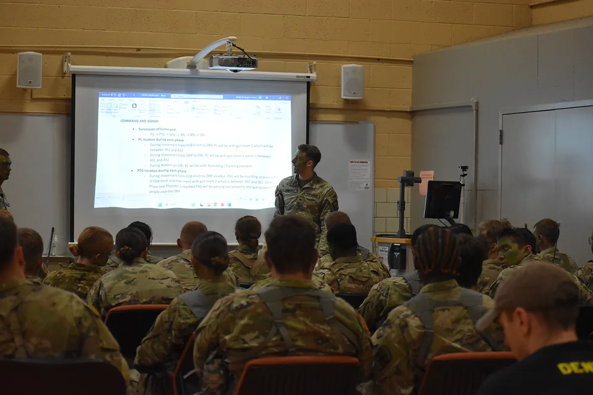 ROTC cadets in classroom