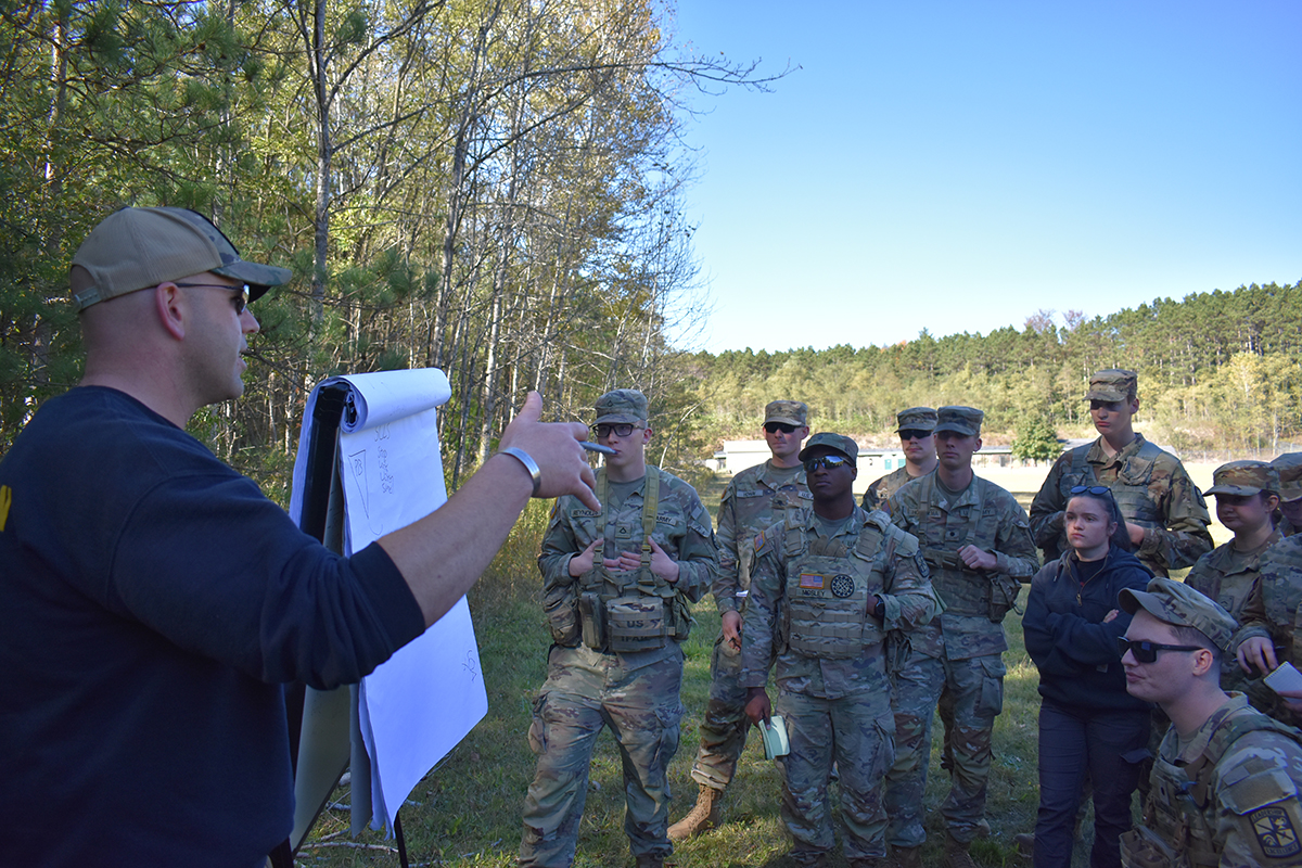 ROTC cadets in the field