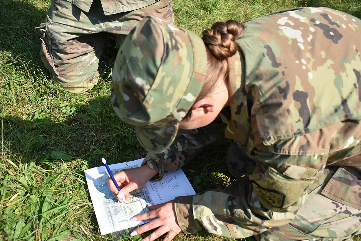 ROTC cadets in the field
