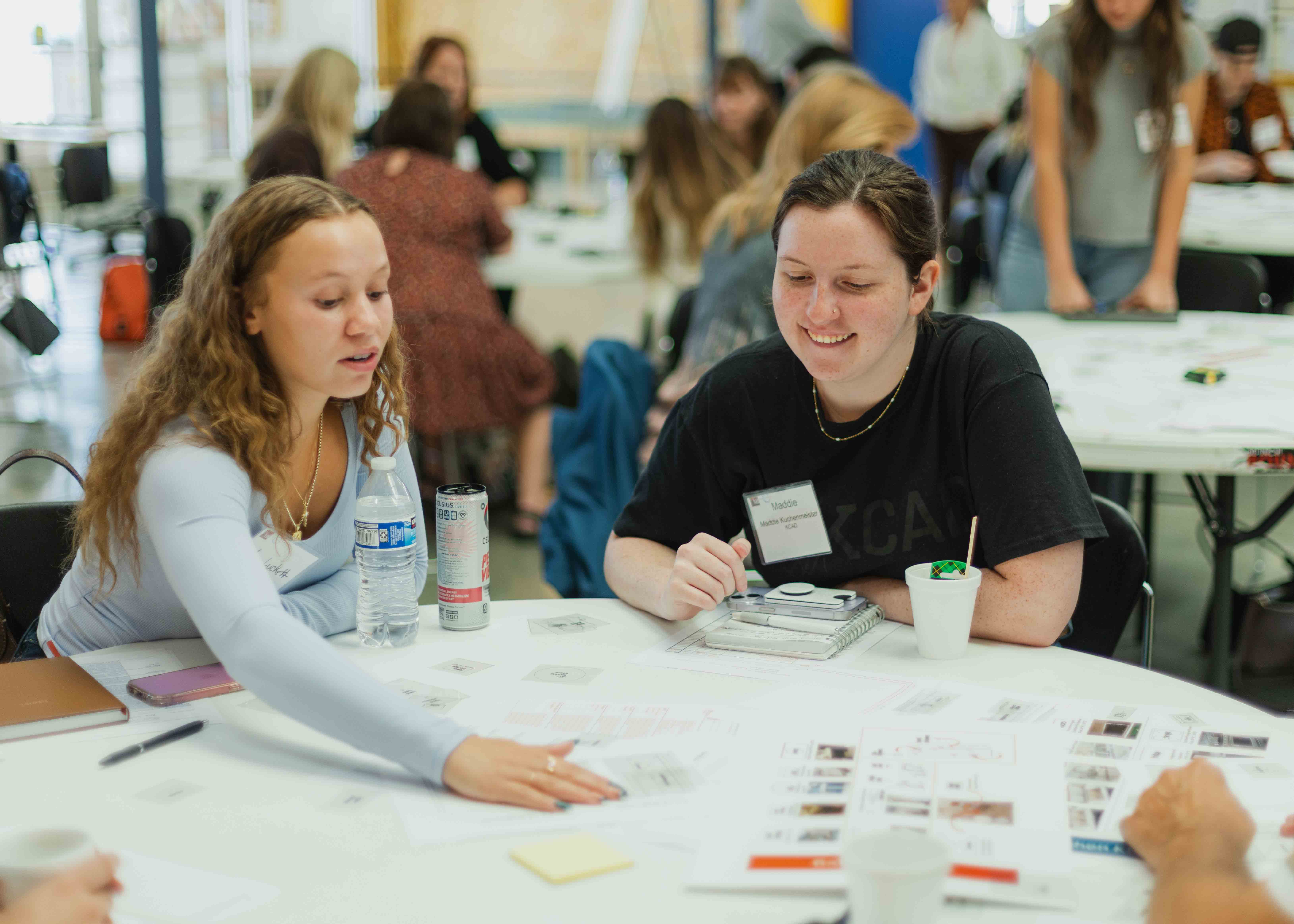students collaborating on a project