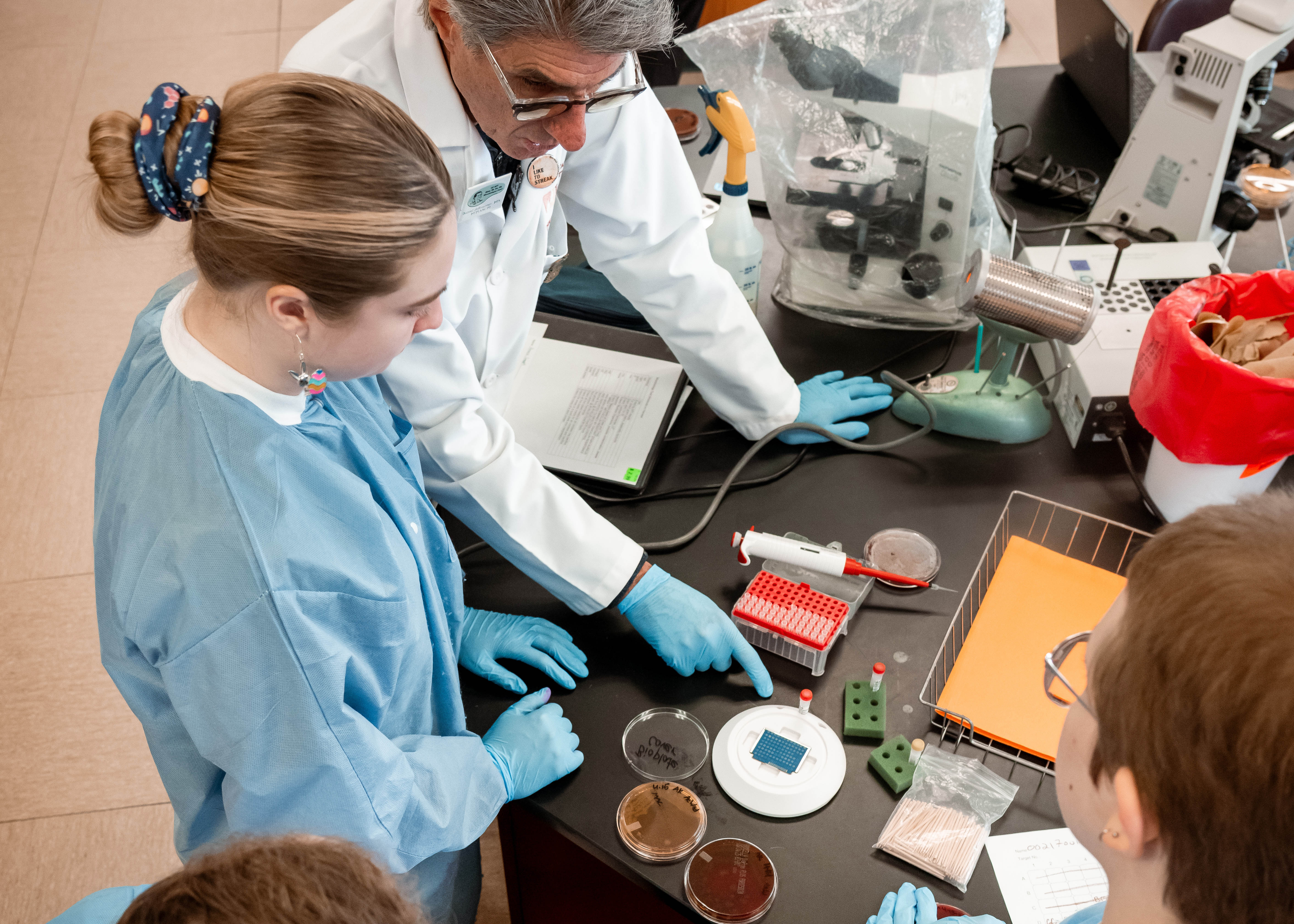 medical laboratory science student with faculty