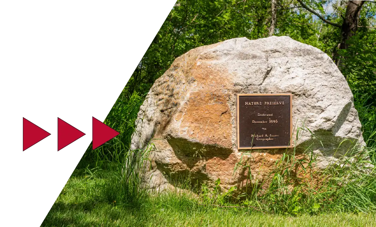 Entrance of the Ferris State Richard A. Santer Nature Preserve
