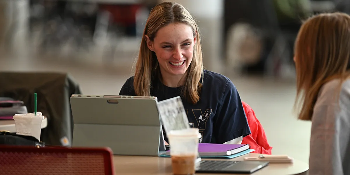 students laughing