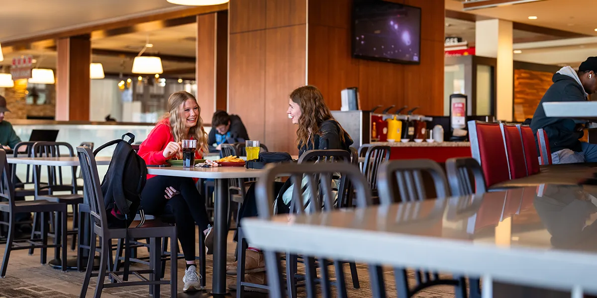 students dining