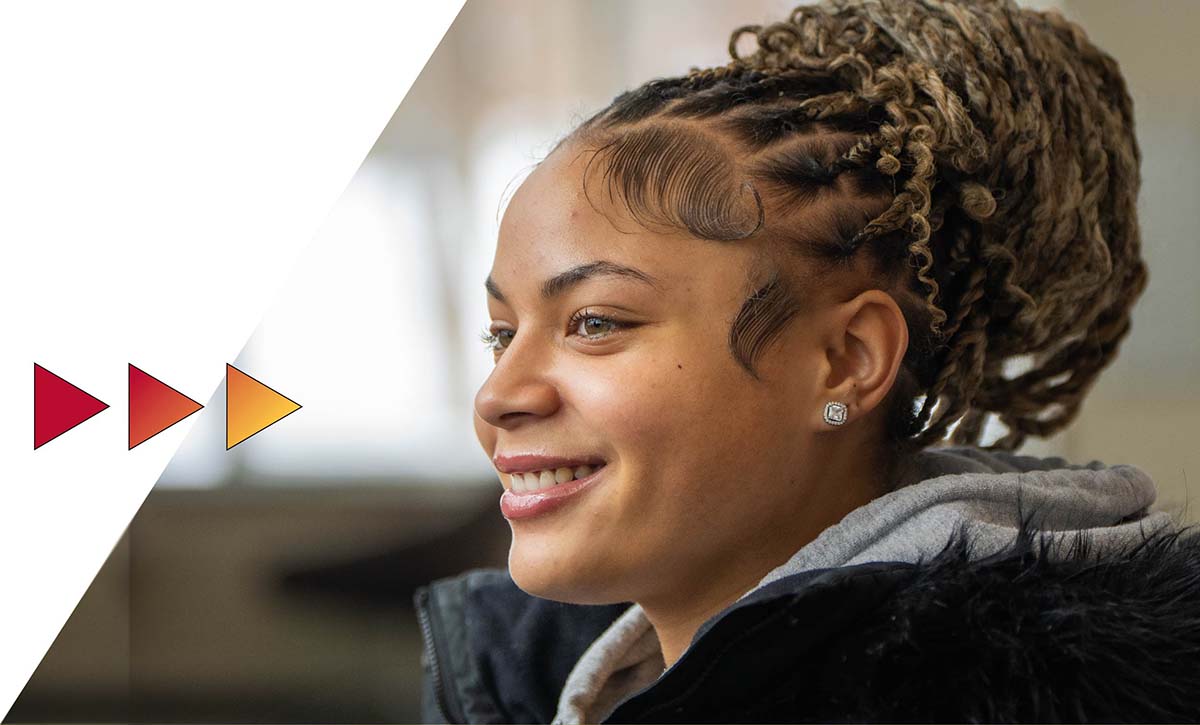student smiling