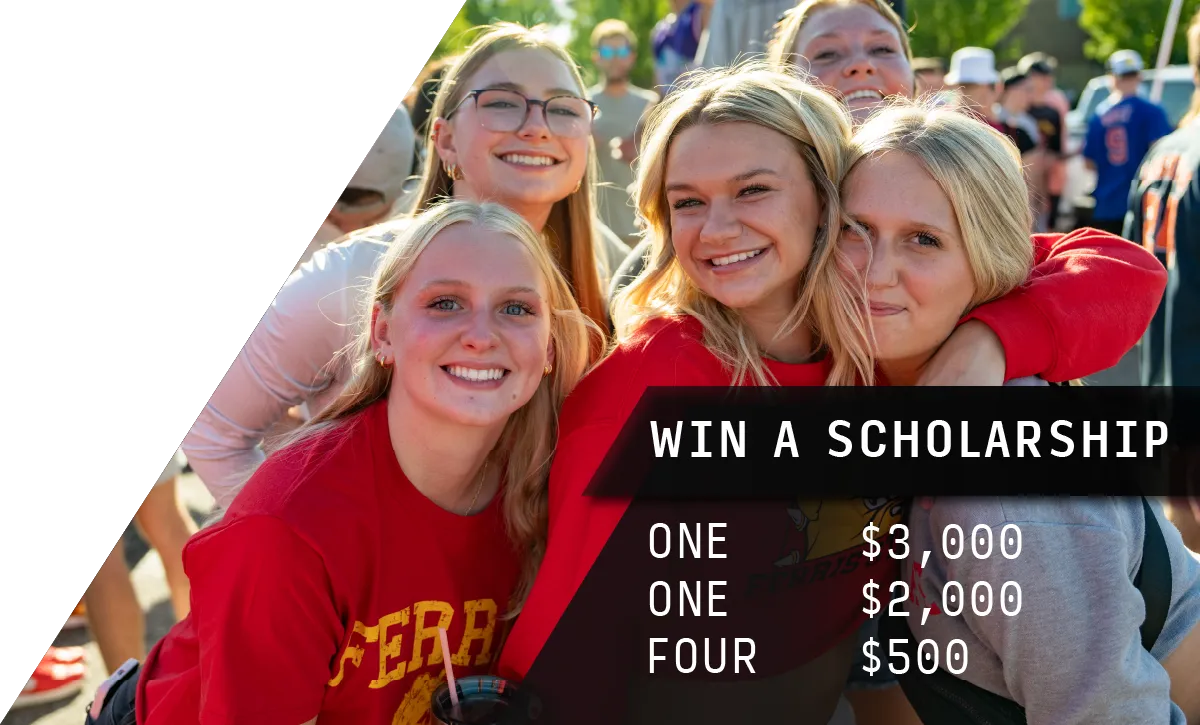 Students on the campus of Ferris State University