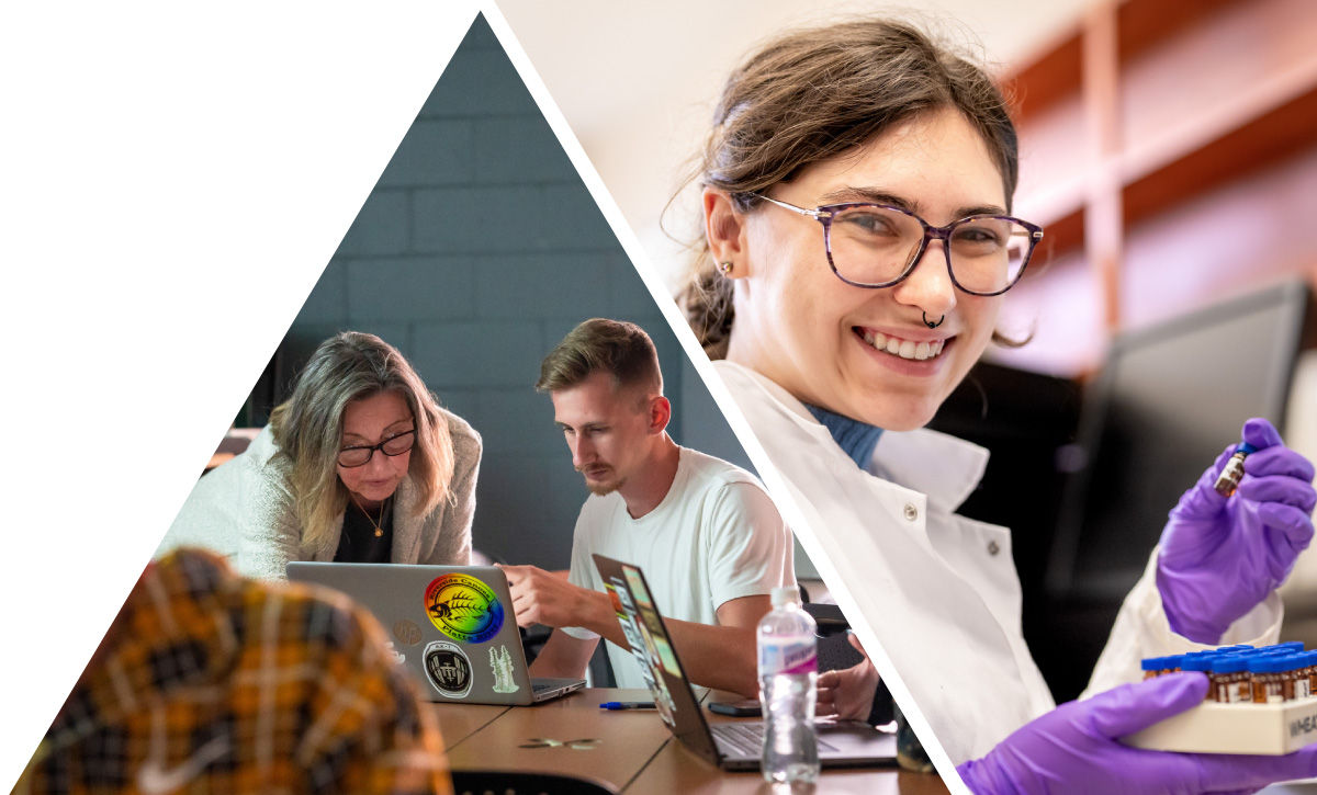 students in classroom and lab settings at Ferris State University in Big Rapids MI