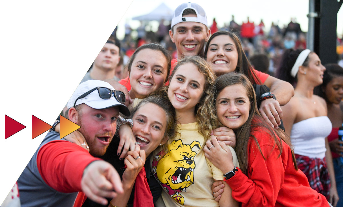 Students at a football game