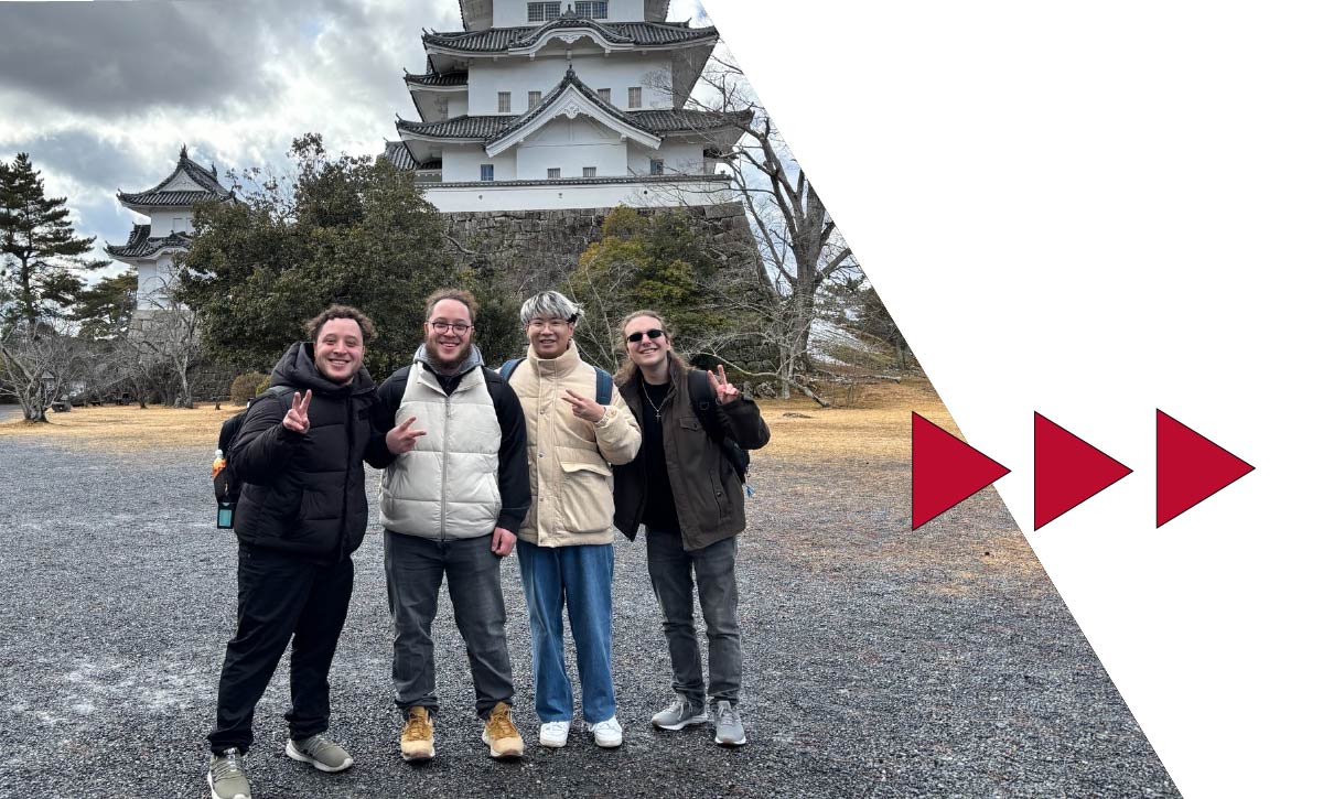 Ferris State University students studying abroad in Japan.