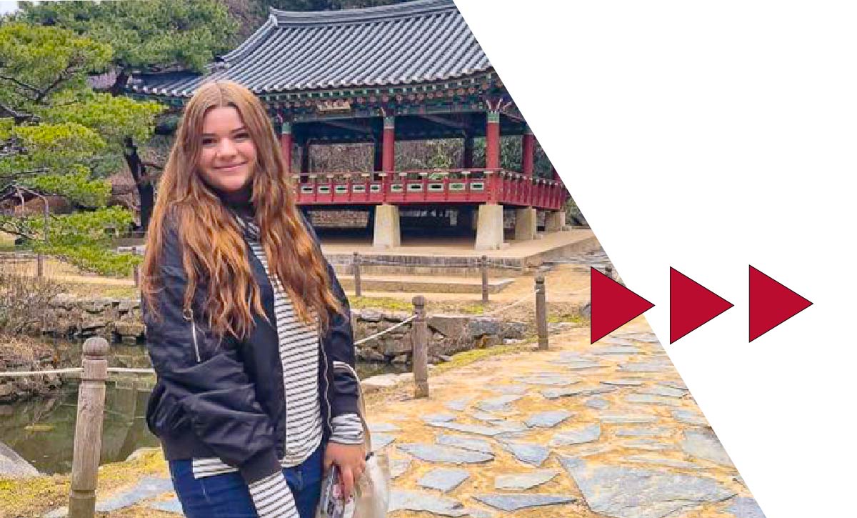 Ferris State University students studying abroad in South Korea.
