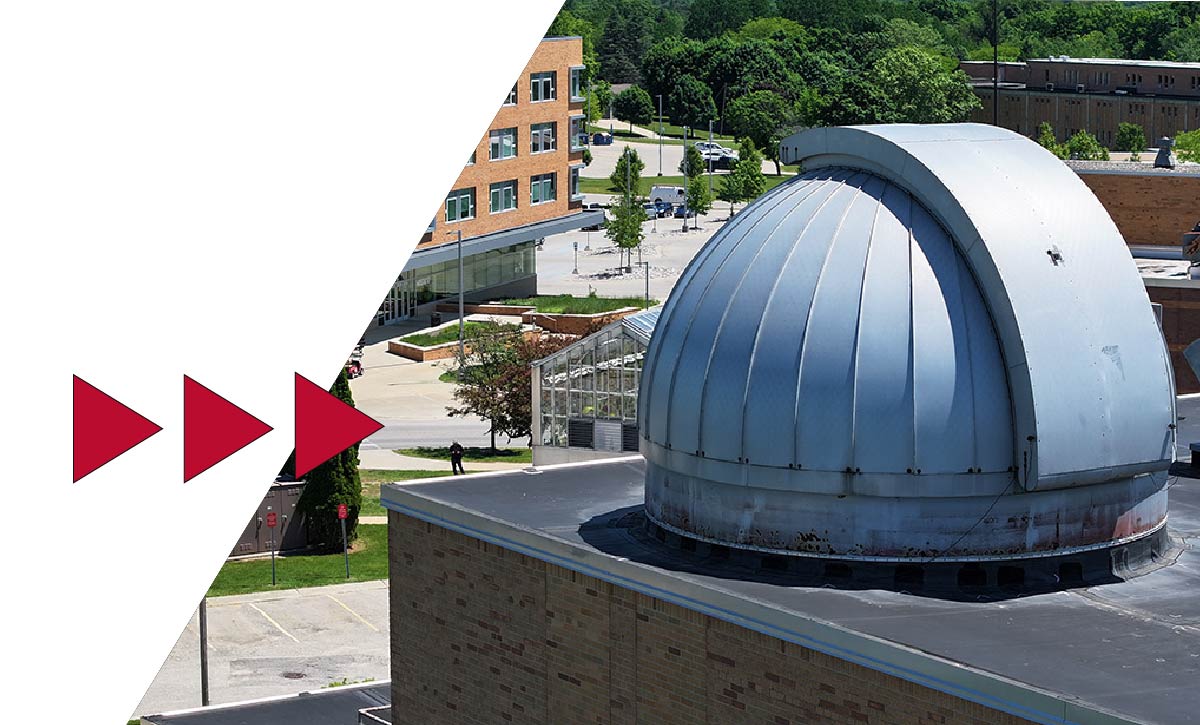 rooftop view of observatory dome