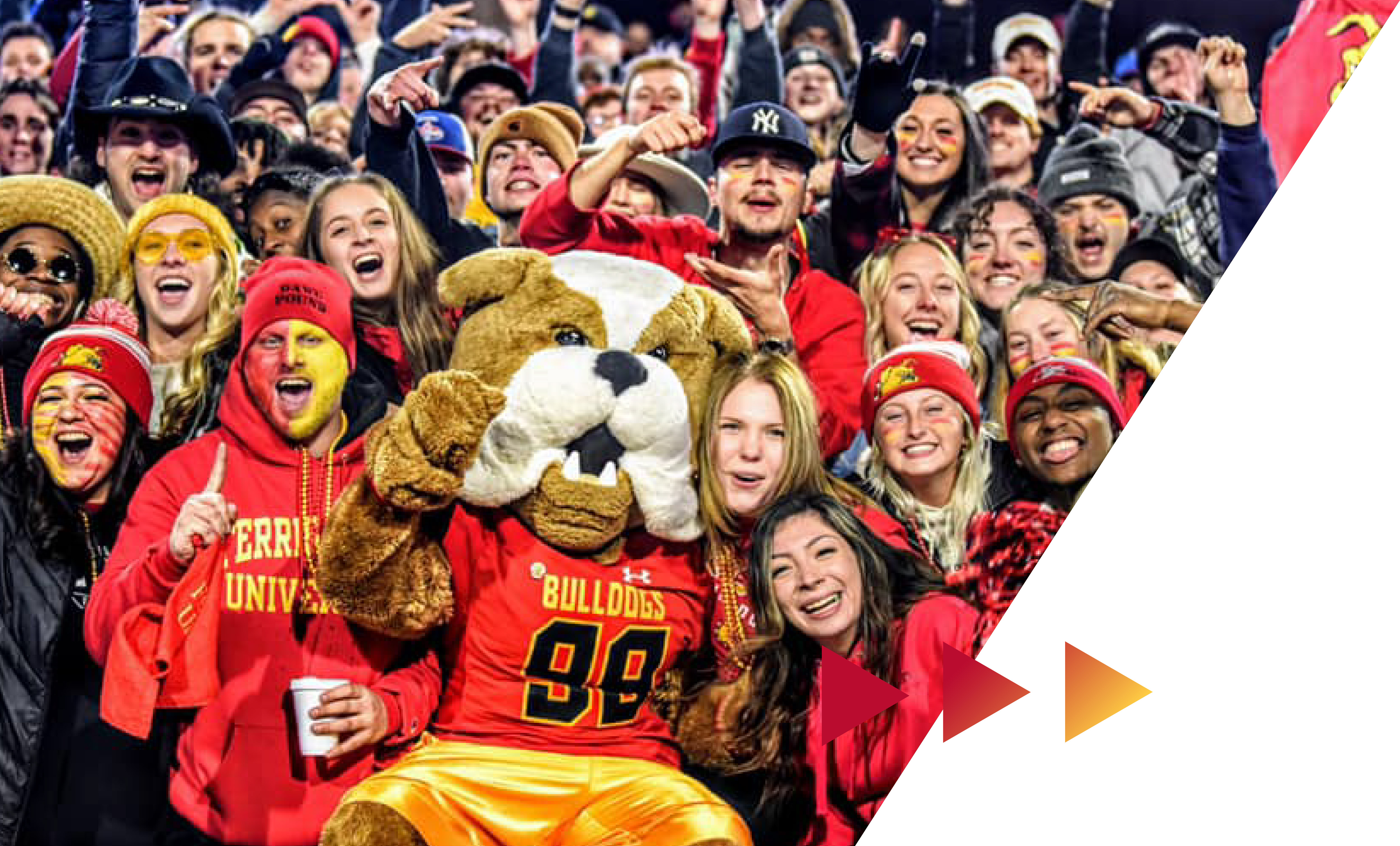 Students at Ferris State Football game