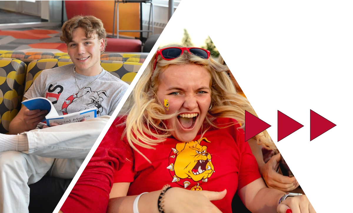 students on the campus of Ferris State University