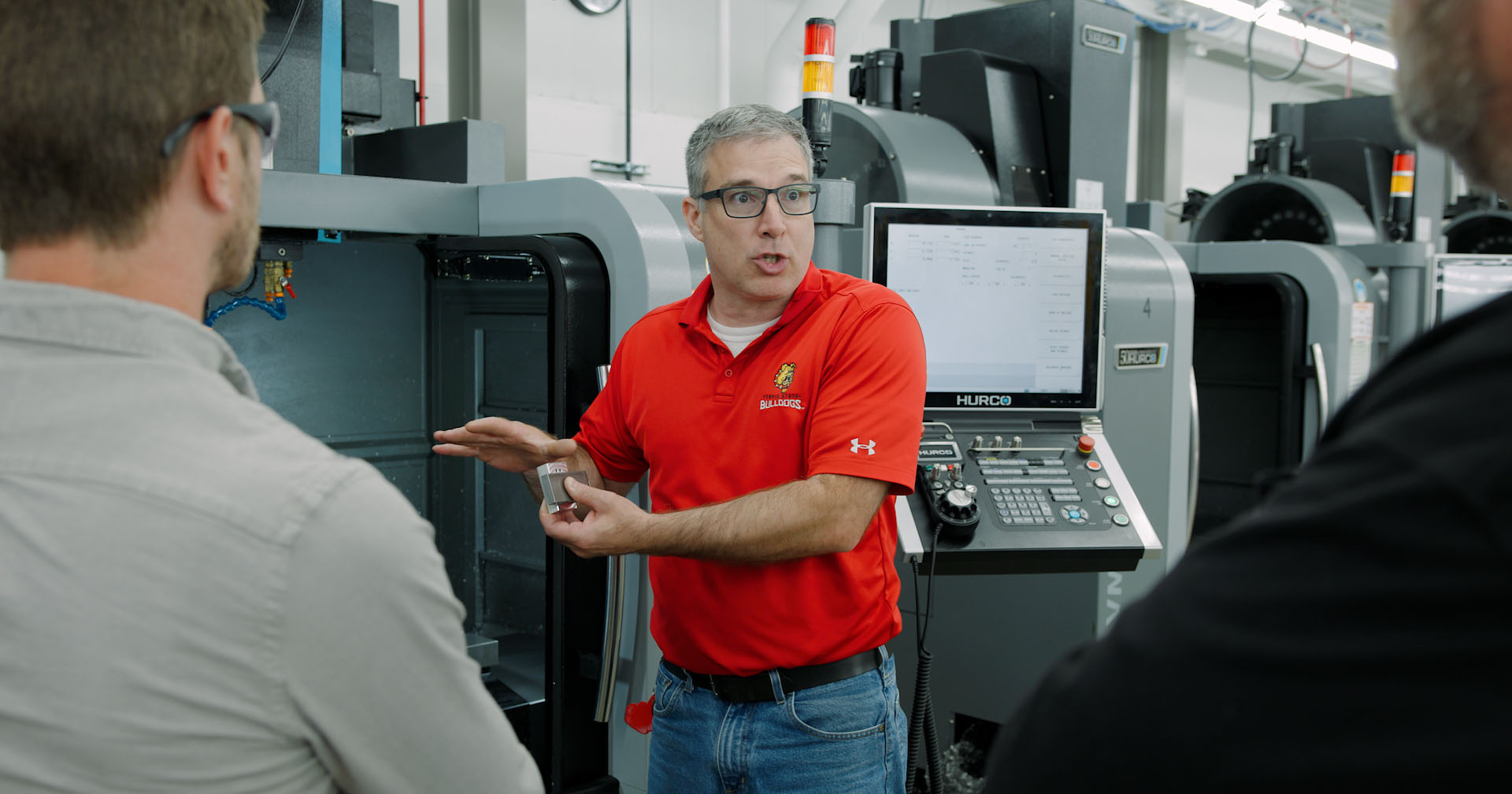 ACE Program attendees getting instruction from Ferris State’s College of Engineering Technology.