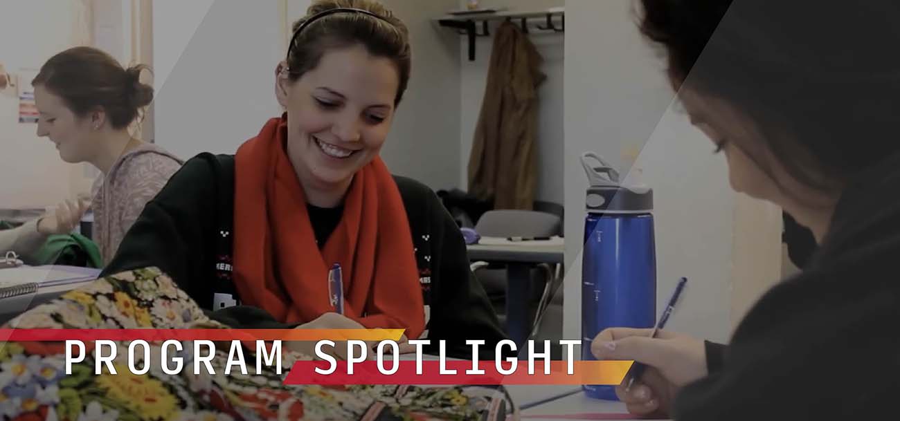 program spotlight with students working in classrooms