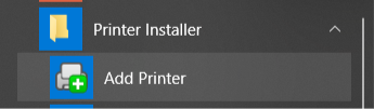 Example of how the 'Printer Installer' and 'Add printer' buttons will look like