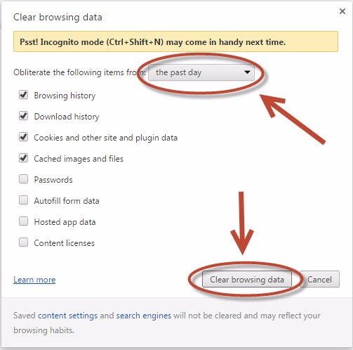 Clearing Your Web Browser Cache