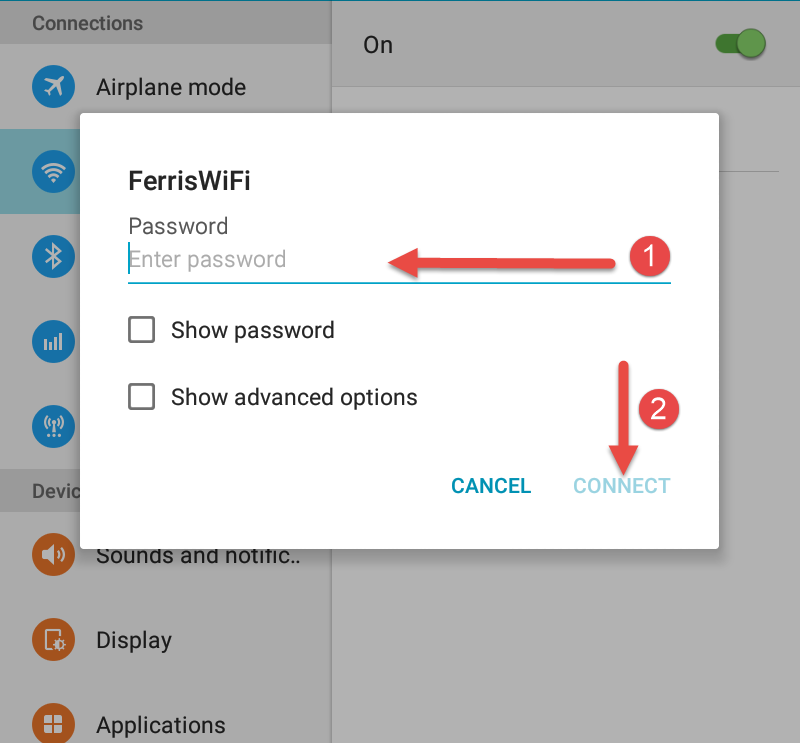 Connecting an Android Device to Ferris WiFi