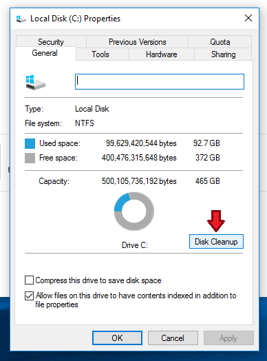 Using Disk Cleanup