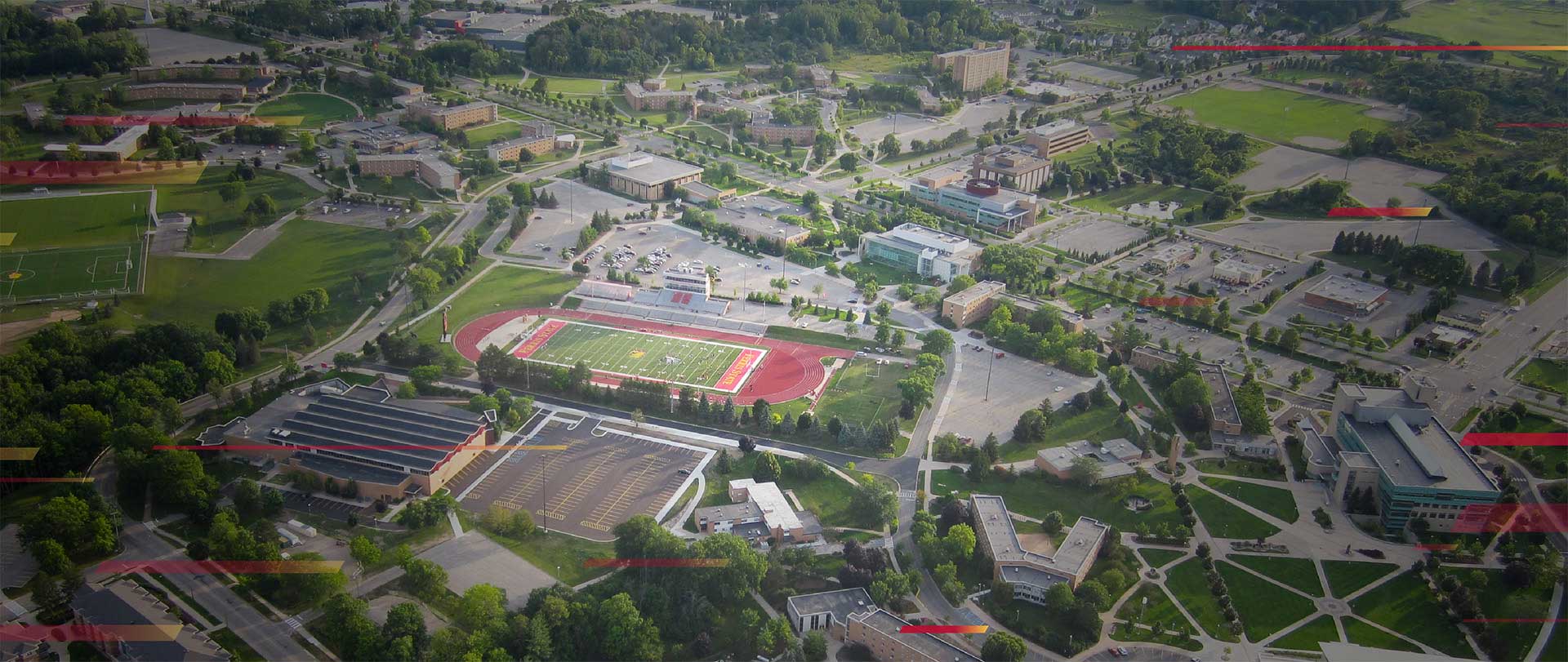 Ferris campus from above