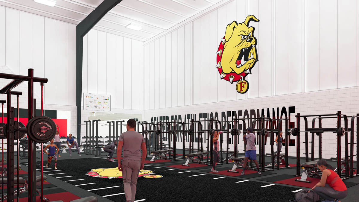 Rendering of weight room