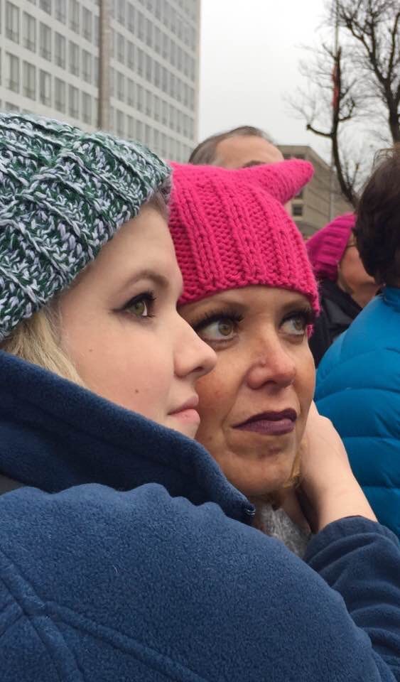 Morgan Wiard with her mother