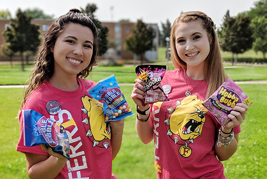 Ferris State University students Caitlin Dorton (left) and Marina Robbins (right)