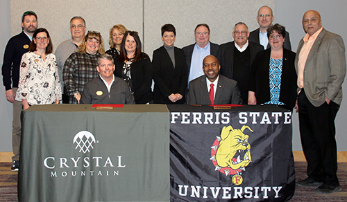 Ferris State University Crystal Mountain agreement signing