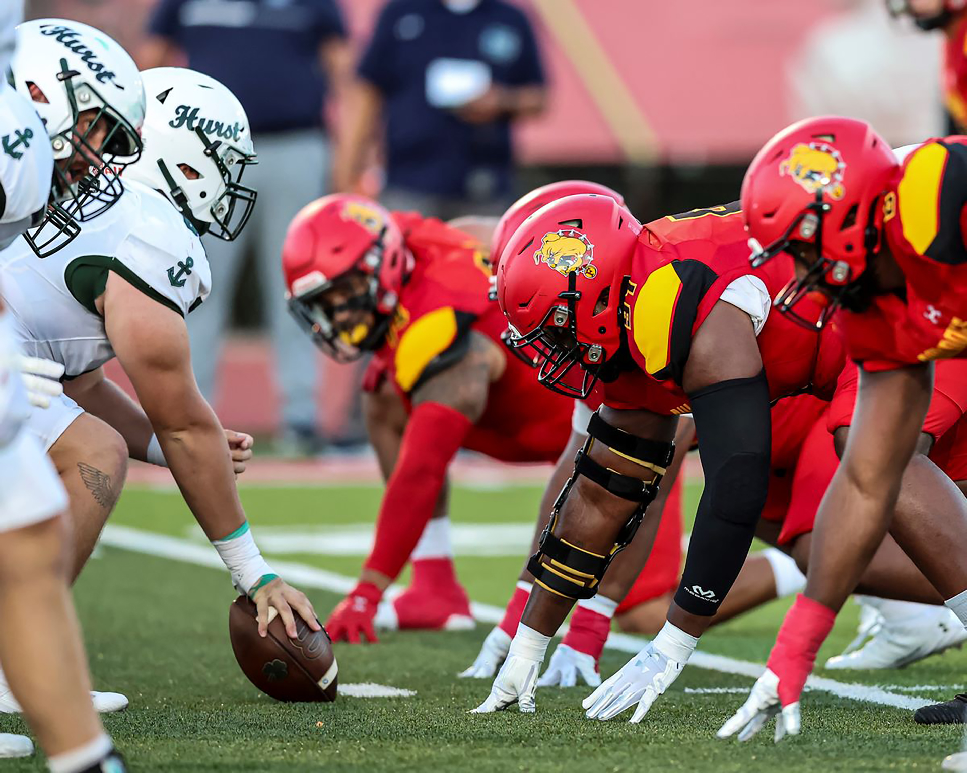 Ferris State football team shown against Mercyhurst