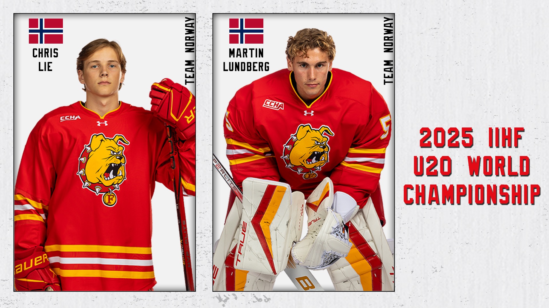 Martin Lundberg and Christopher Lie to represent Norway's U20 squad at 2025 IIHF World Championship