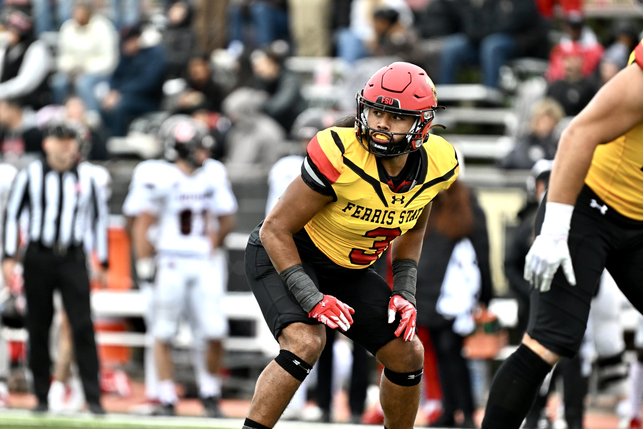 Ferris State football linebacker Sefa Saipaia is having a banner junior season