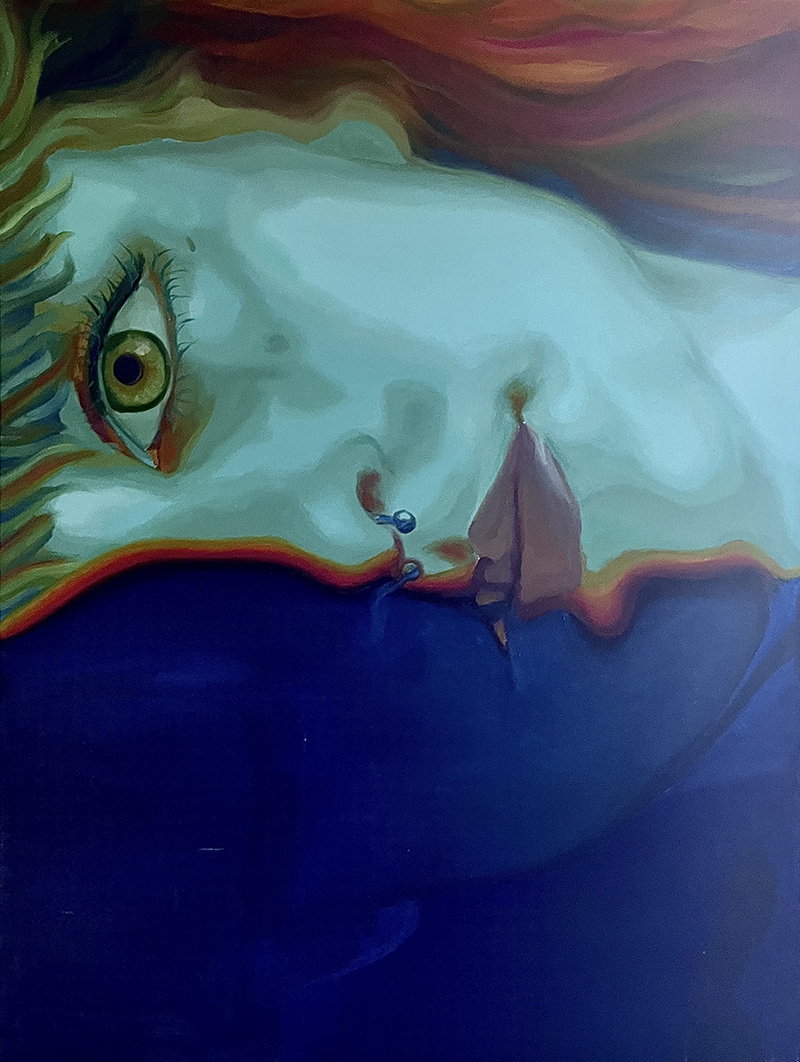 Pictured is Lexi Wierenga's painting "Dive." The image is courtesy of the artist.