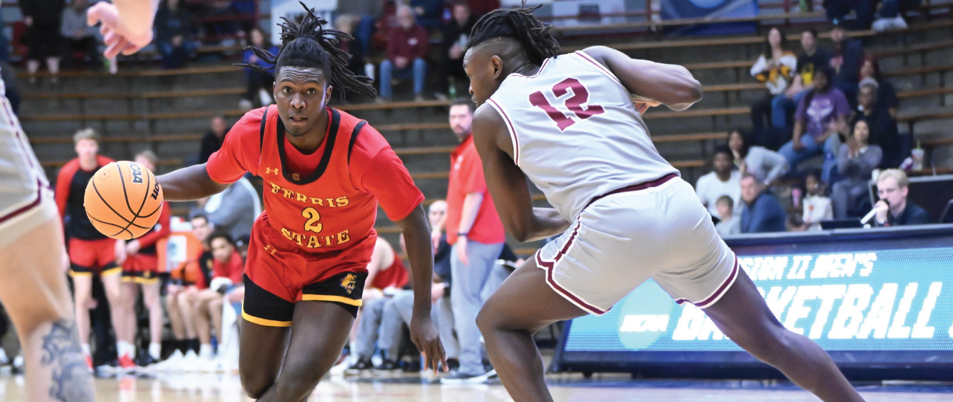 Ferris State Men's Basketball player Amari Lee in Midwest Regional Semifinal game