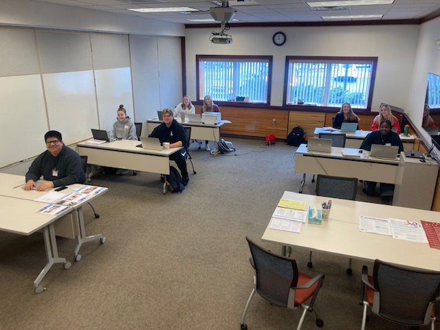 Ferris State accountancy students in class working