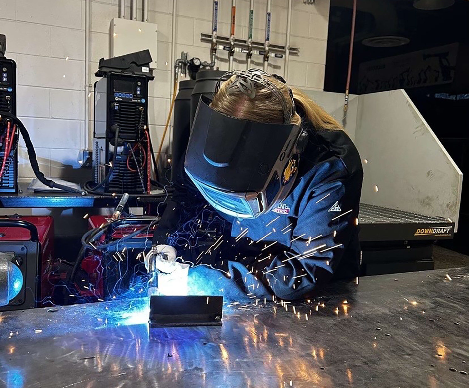 Ferris State senior Ella Wanke, majoring in Welding Engineering Technology, had a positive internship