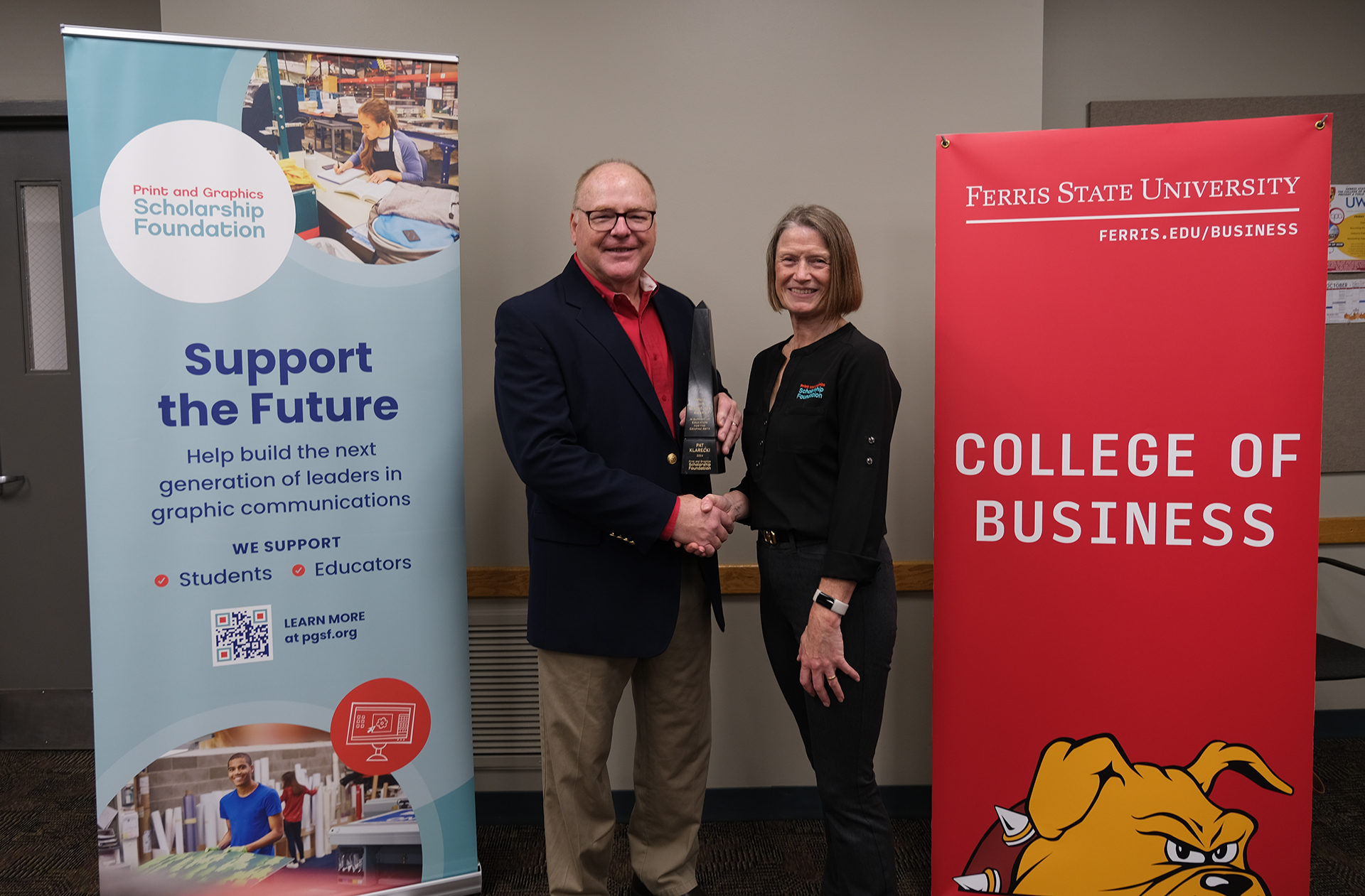 Ferris State Graphic Media Management Patrick Klarecki honored